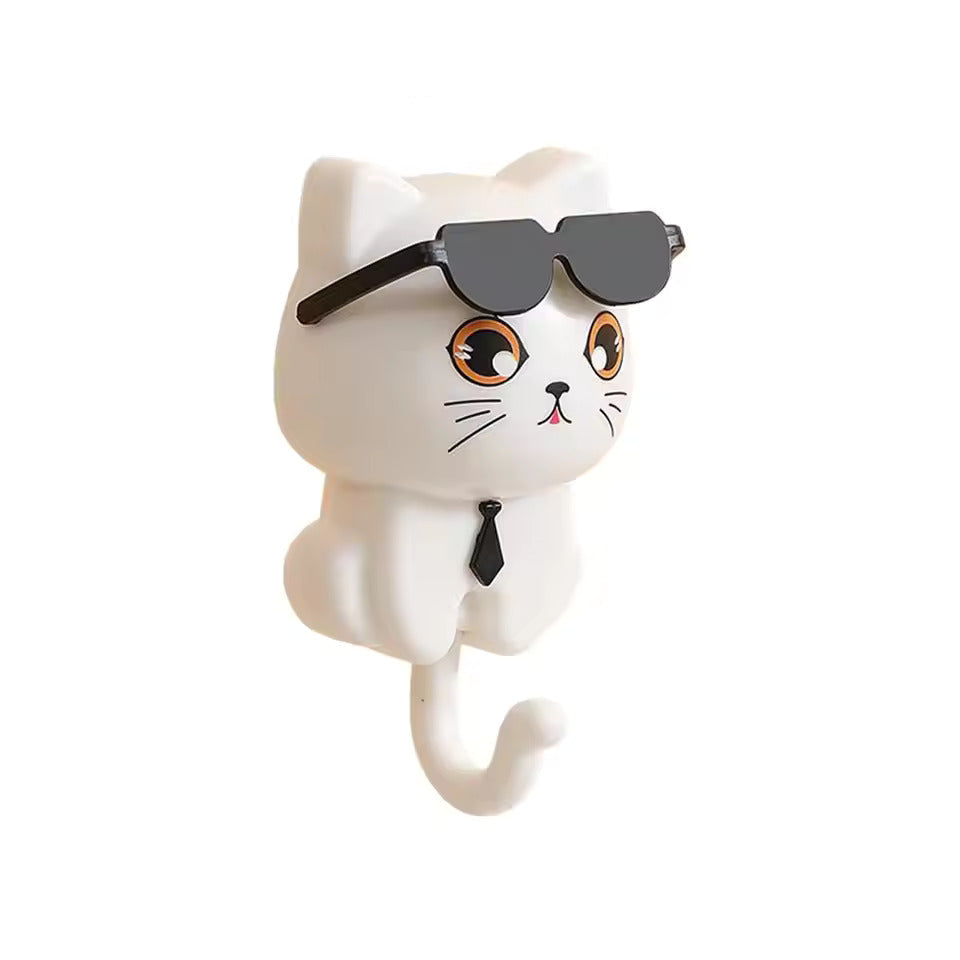 Cute Cat Key Holder with Sunglasses