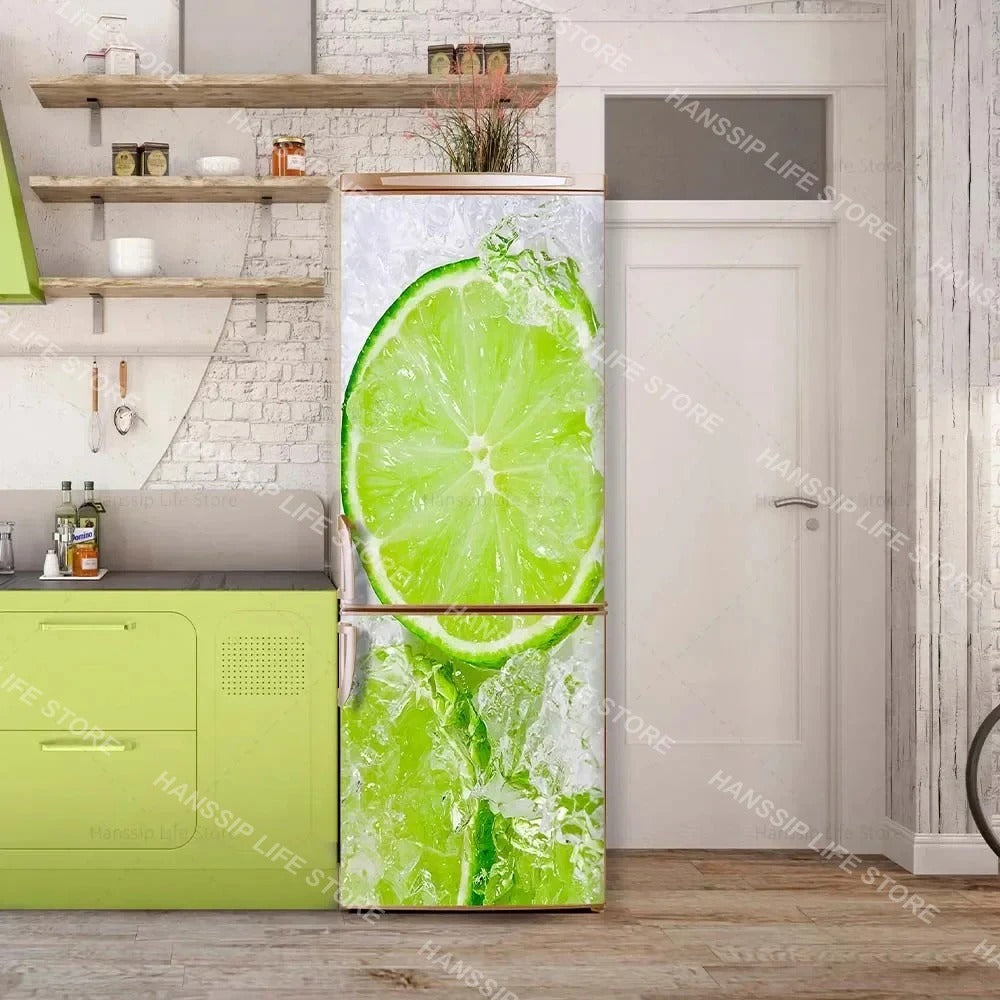 INS Fridge Door Wrap Vinyl Sticker