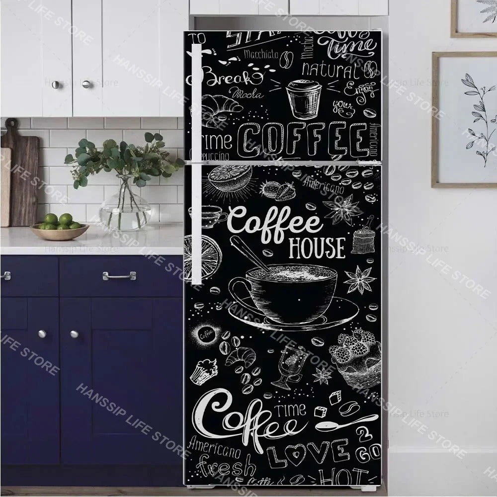 INS Fridge Door Wrap Vinyl Sticker
