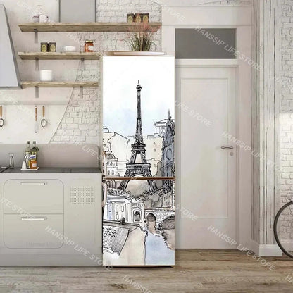 INS Fridge Door Wrap Vinyl Sticker