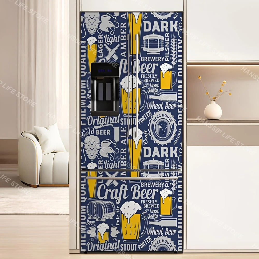 INS Fridge Door Wrap Vinyl Sticker