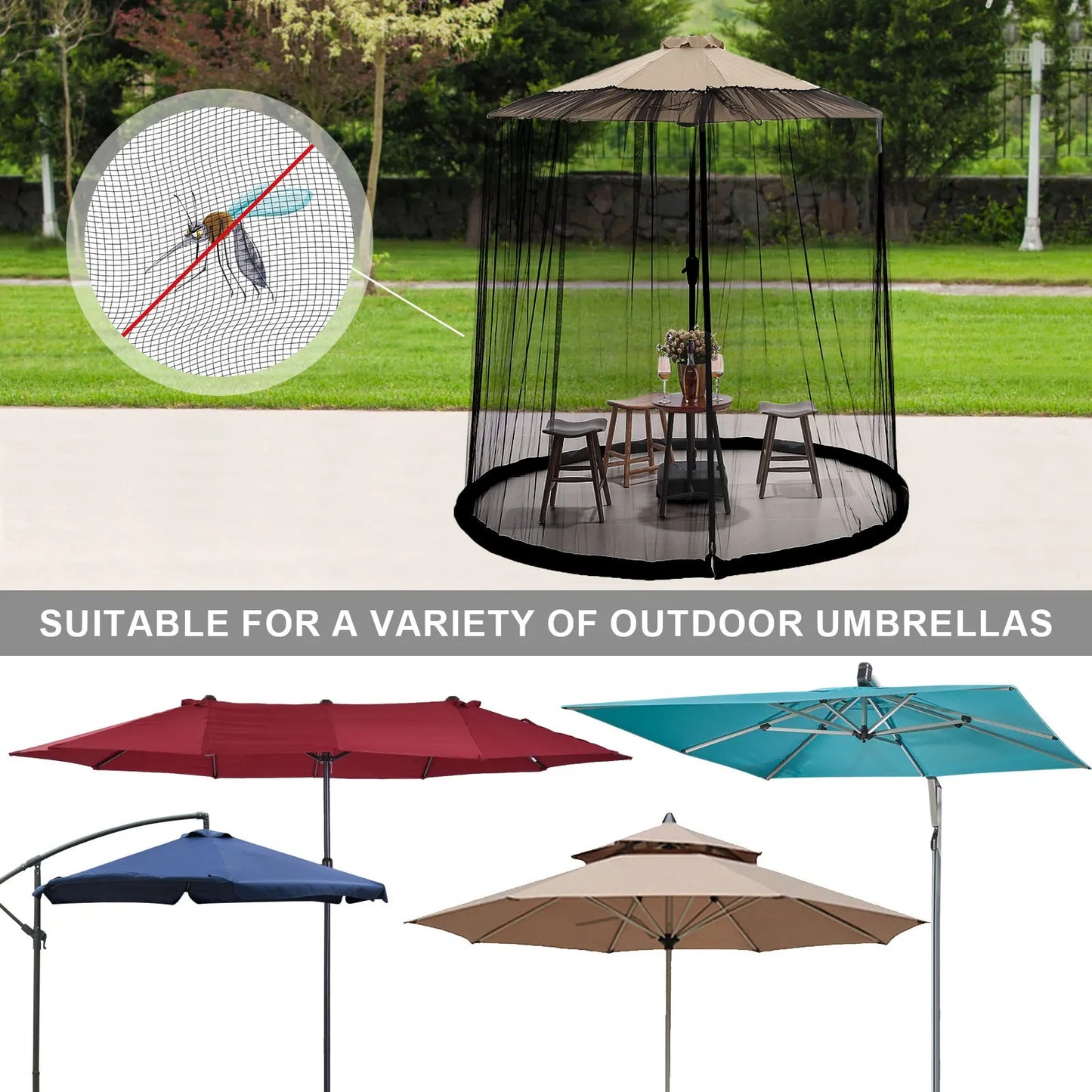 Parasol Outdoor Mosquito Net Cover