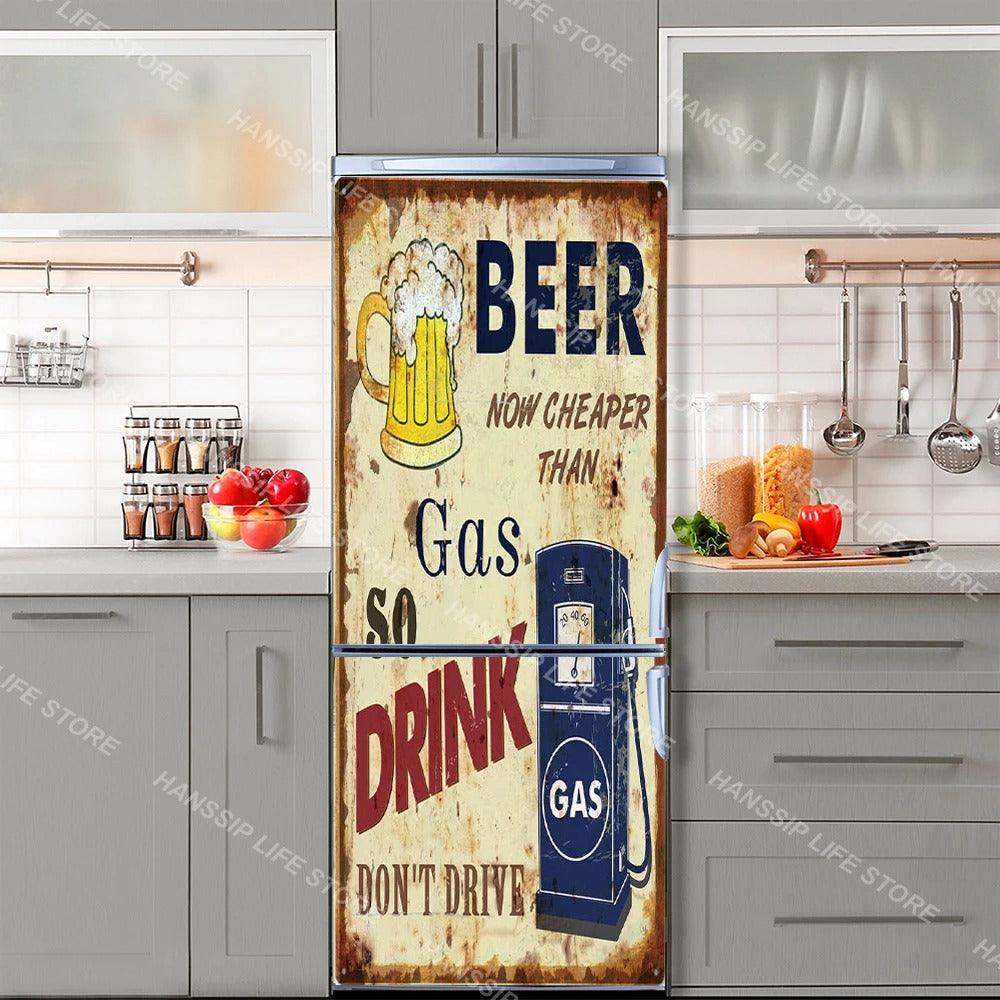INS Fridge Door Wrap Vinyl Sticker