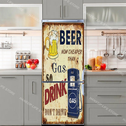 INS Fridge Door Wrap Vinyl Sticker