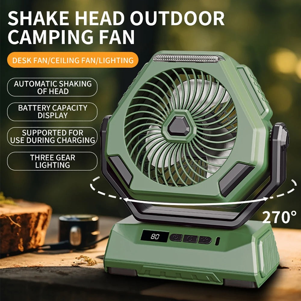 Solar Camping Light with Fan