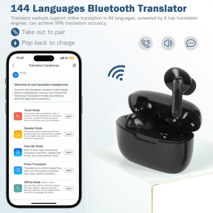 Language Translator Earbuds – 84 Languages