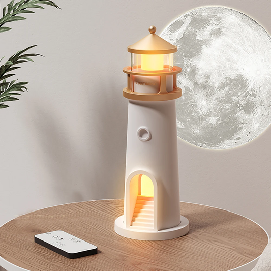 Moon Projection Lighthouse Lamp