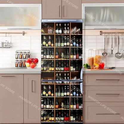 INS Fridge Door Wrap Vinyl Sticker