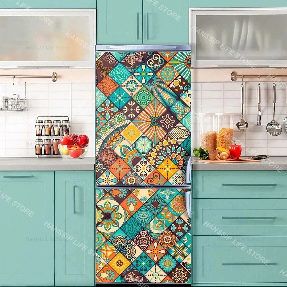 INS Fridge Door Wrap Vinyl Sticker