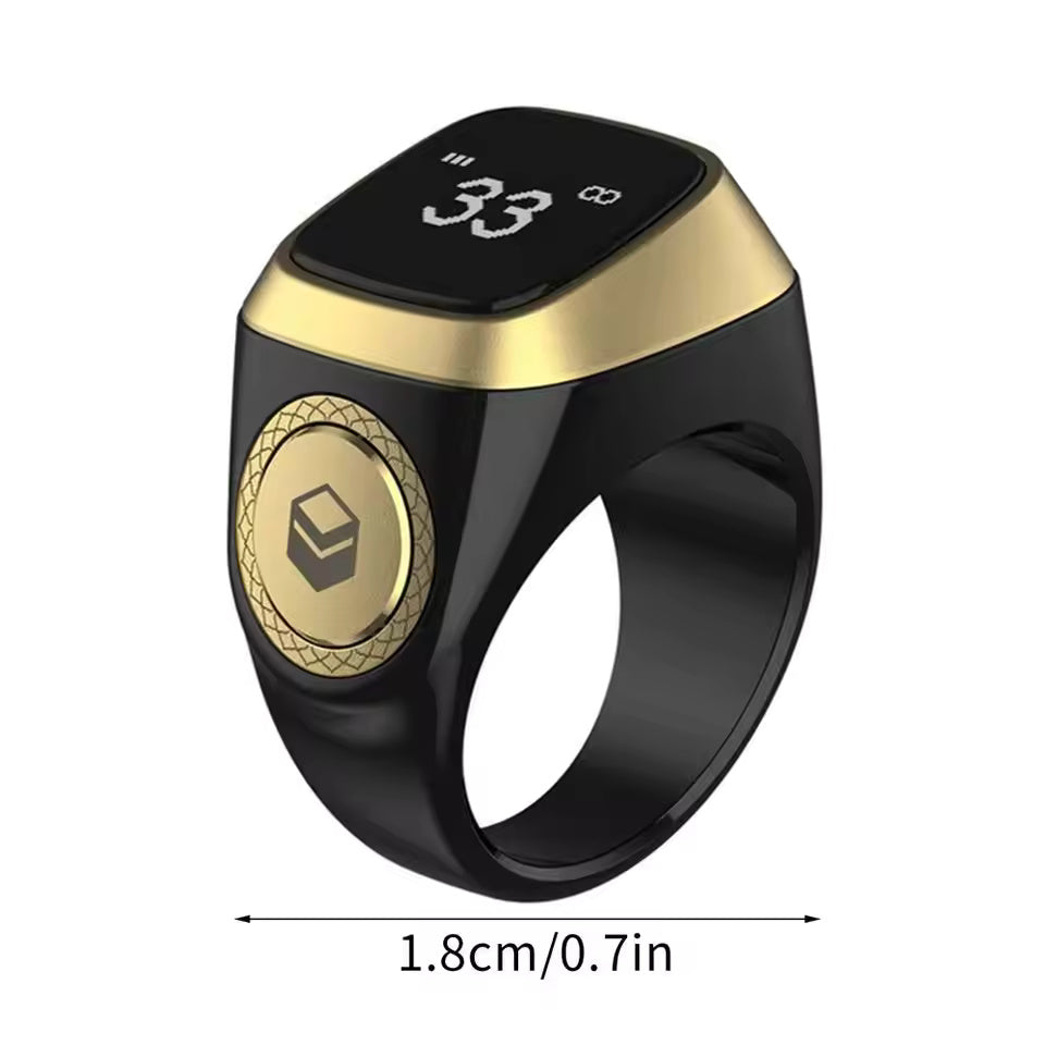 Smart Tasbih Tally Counter Ring with Prayer Time Reminder