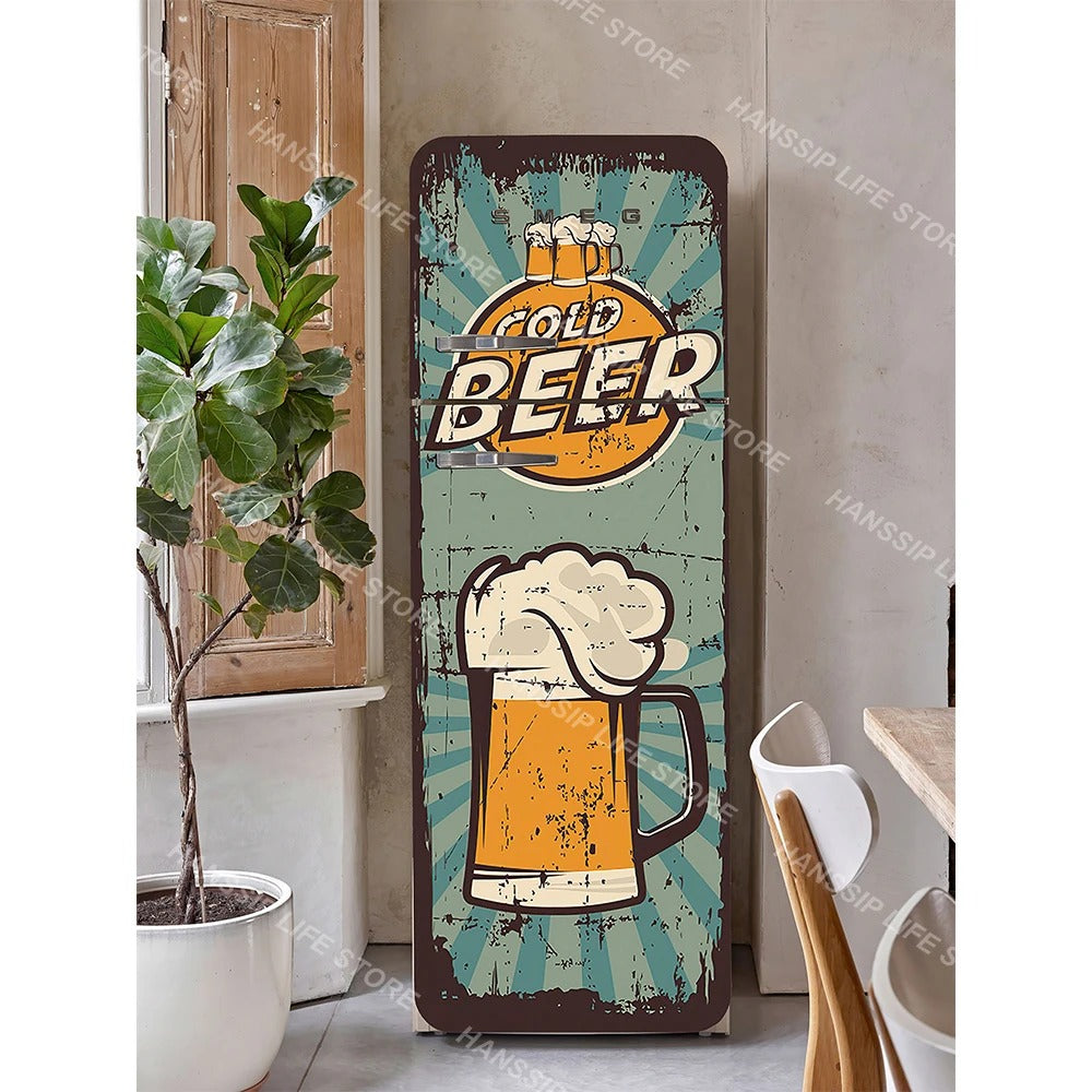 INS Fridge Door Wrap Vinyl Sticker