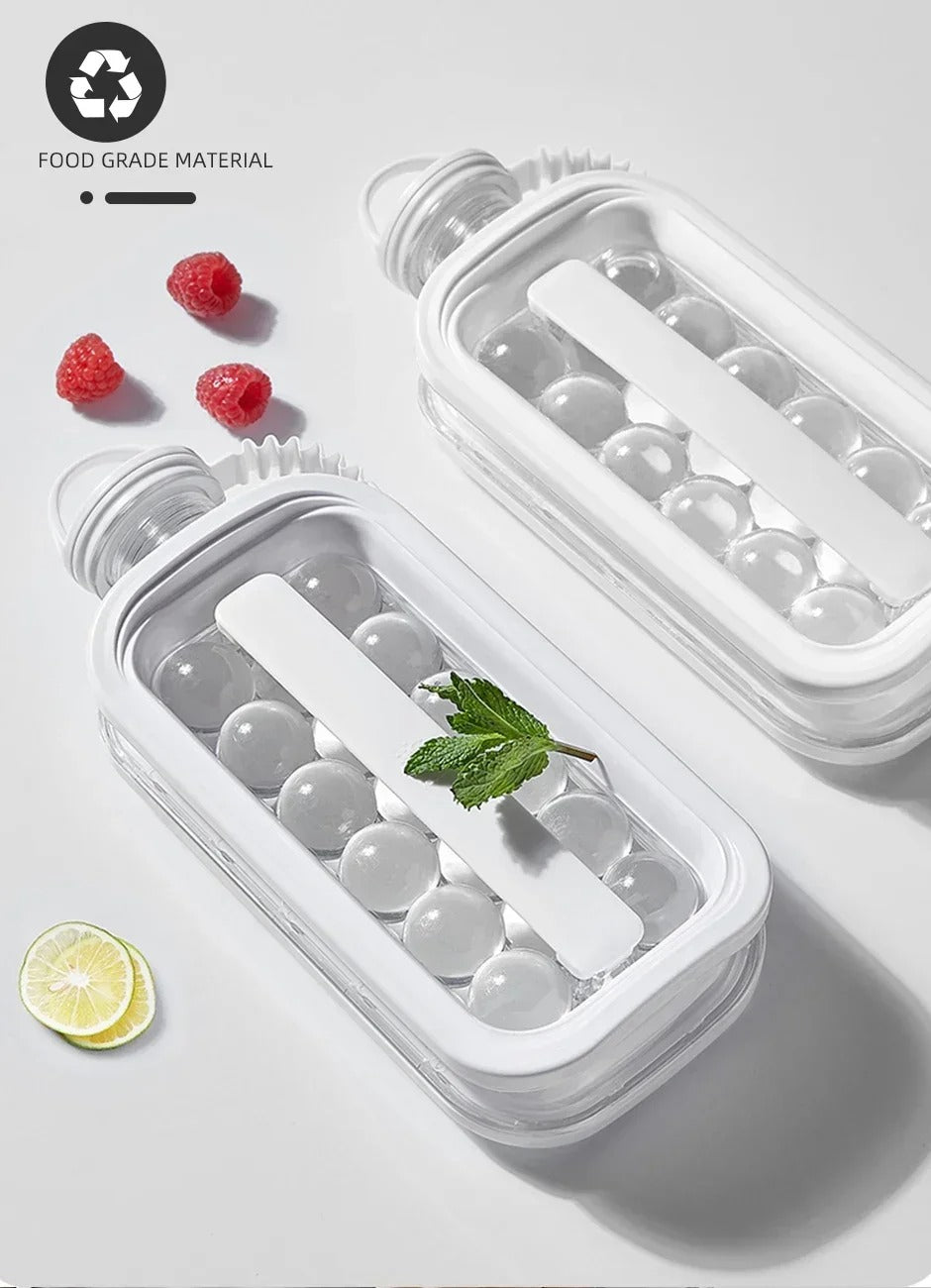 Portable 2-in-1 Folding Ice Maker Bottle