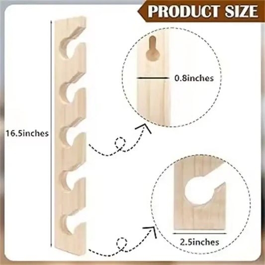 Wall-Mounted Wooden Cap Organizer